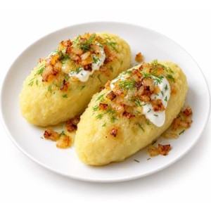 Frozen boiled-potato zeppelins with meat, 80 pcs x 100 g, 8 kg